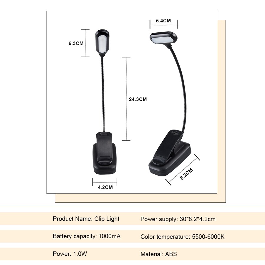LED Clip Portable Reading Light LED Clip Portable Reading Light