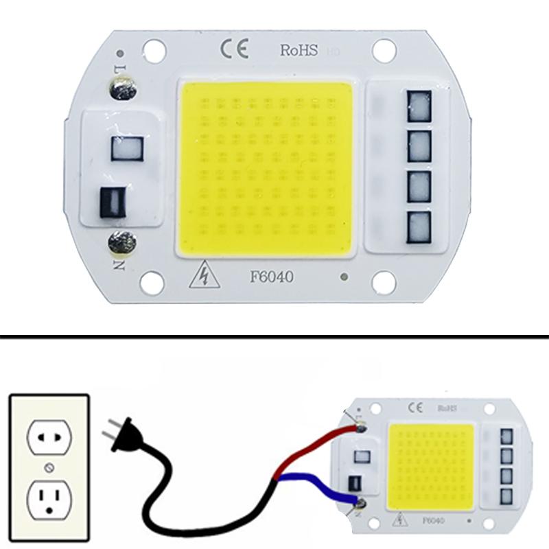 LED COB lamp Bead 10W 20W 30W 50W AC 220V 240V IP65 Smart IC No Need Driver DIY Flood light Led Bulb Spotlight Outdoor
