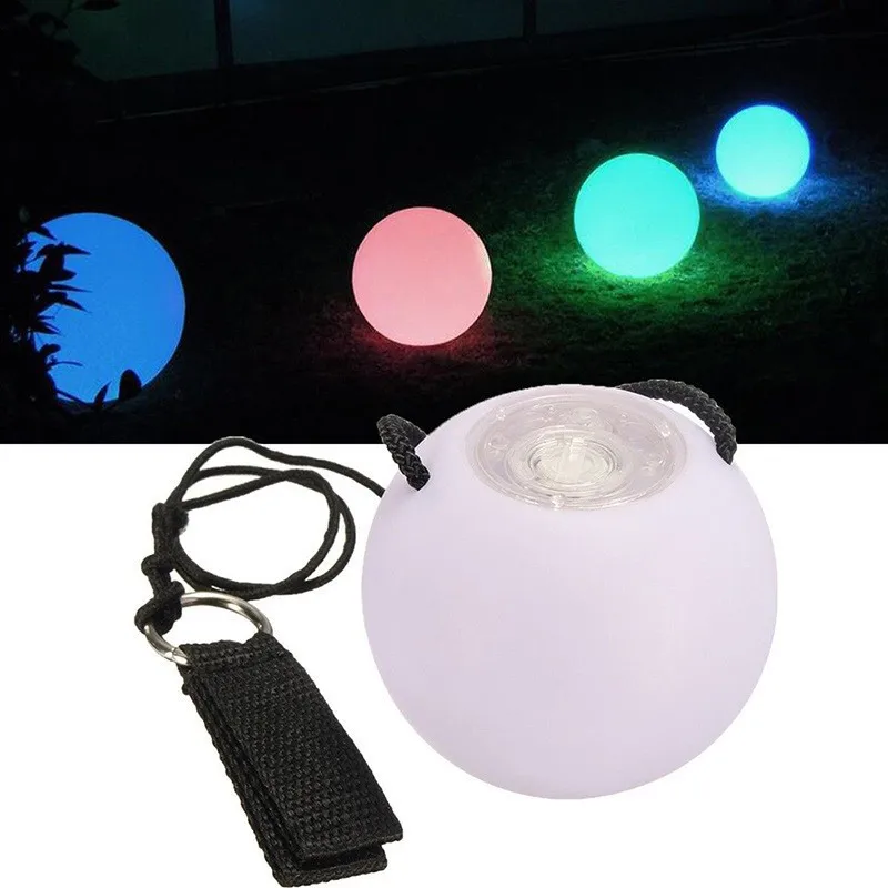 LED Colorful Luminous Ball Swing Flash Ball Dance Fitness Exercise Ball Halloween Christmas Children's Ball Light Toys
