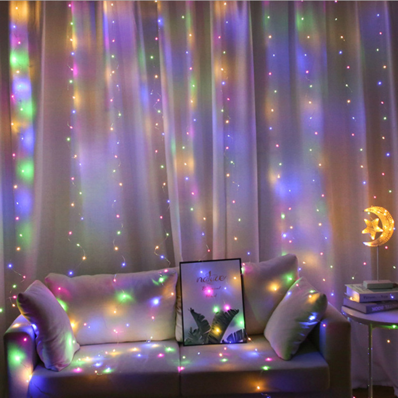 LED Curtain Icicle String Lights Christmas Fairy Lights garland Outdoor Home For Wedding/Party/Garden Decoration 3x1M