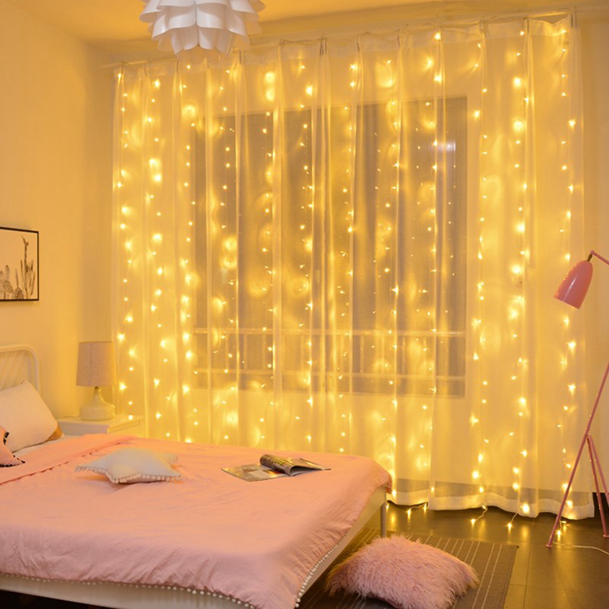 LED Curtain Icicle String Lights Christmas Fairy Lights garland Outdoor Home For Wedding/Party/Garden Decoration 3x1M