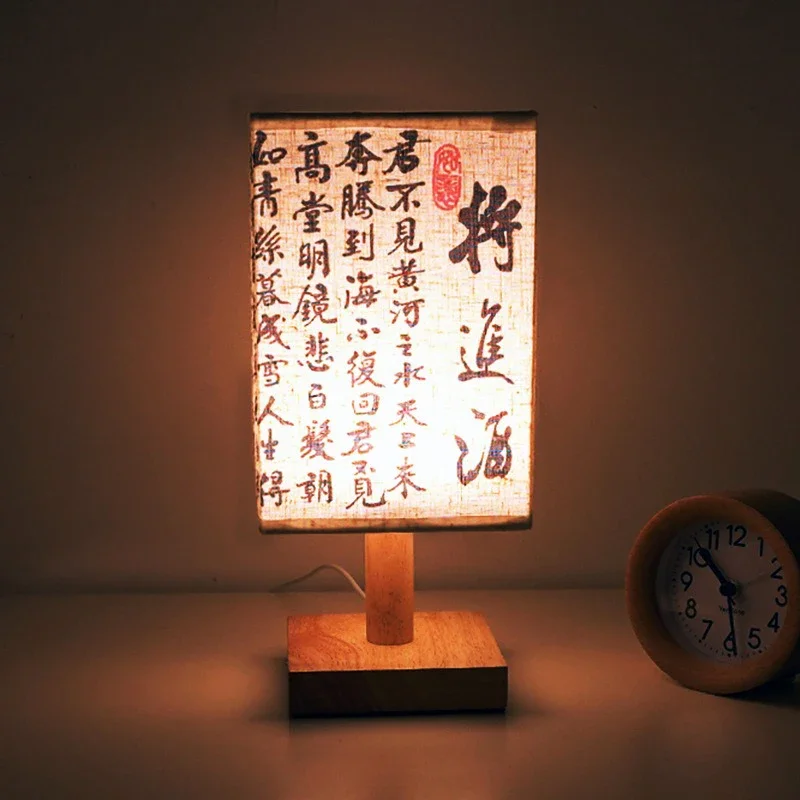 LED Decoration Table Lamps Simple Chinese Style Dimmable Plug Night Light Fabric Lampshade Square Bedroom Bedside Desk LED Decoration Table Lamps Simple Chinese Style Dimmable Plug Night Light Fabric Lampshade Square Bedroom Bedside Desk