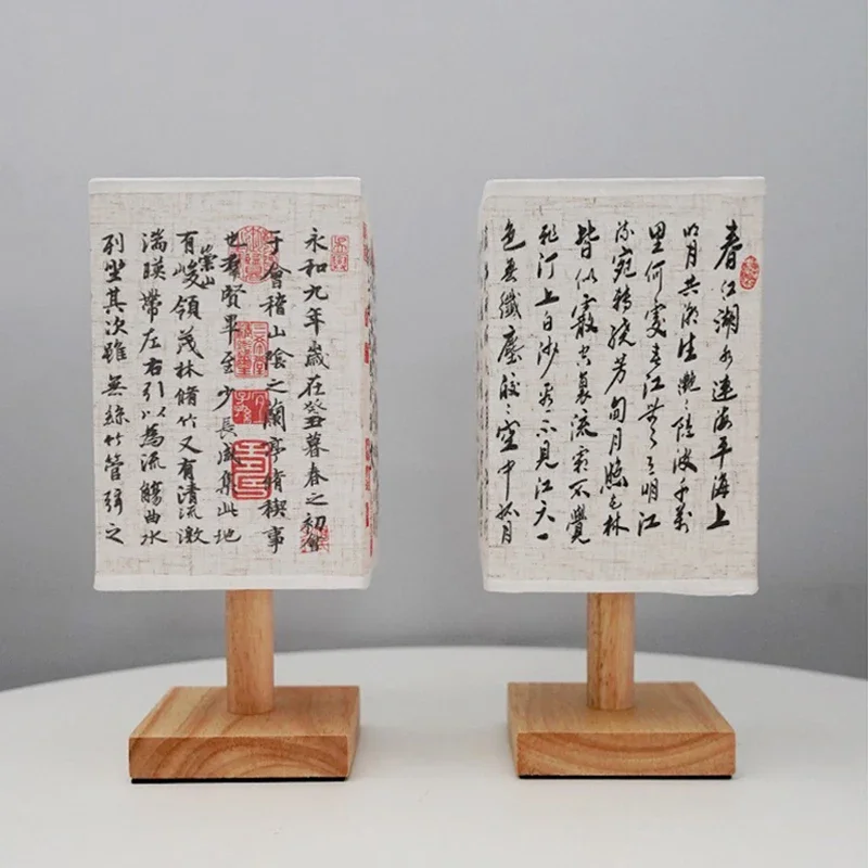 LED Decoration Table Lamps Simple Chinese Style Dimmable Plug Night Light Fabric Lampshade Square Bedroom Bedside Desk LED Decoration Table Lamps Simple Chinese Style Dimmable Plug Night Light Fabric Lampshade Square Bedroom Bedside Desk