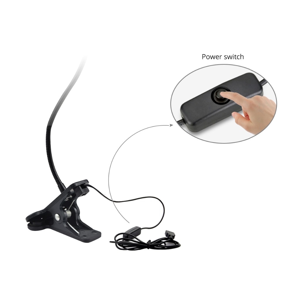 LED Desk Lamp USB Power Light
