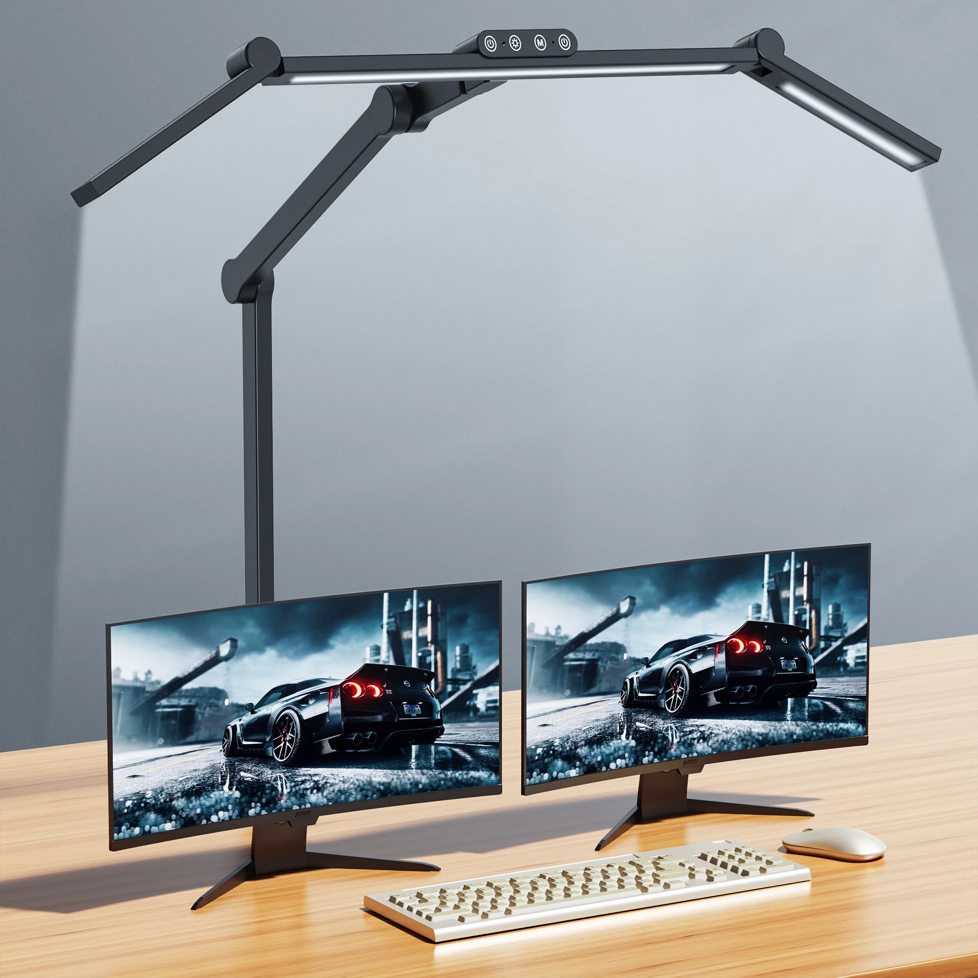 Led Desk Lamp with Clamp, Architect Desk Lamp for Home Office with Atmosphere Lighting, 24W Ultra Bright Auto Dimming Led Desk Lamp with Clamp, Architect Desk Lamp for Home Office with Atmosphere Lighting, 24W Ultra Bright Auto Dimming