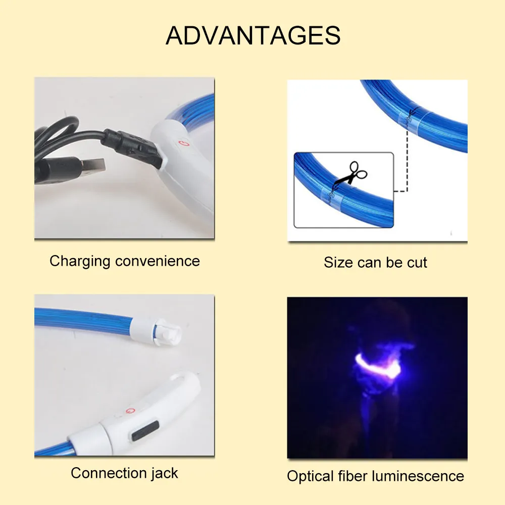 Led Dog Collar Luminous Usb Cat Dog Collar 3 Modes Led Light Glowing Loss Prevention LED Collar For Dogs Pet Dog Led Dog Collar Luminous Usb Cat Dog Collar 3 Modes Led Light Glowing Loss Prevention LED Collar For Dogs Pet Dog