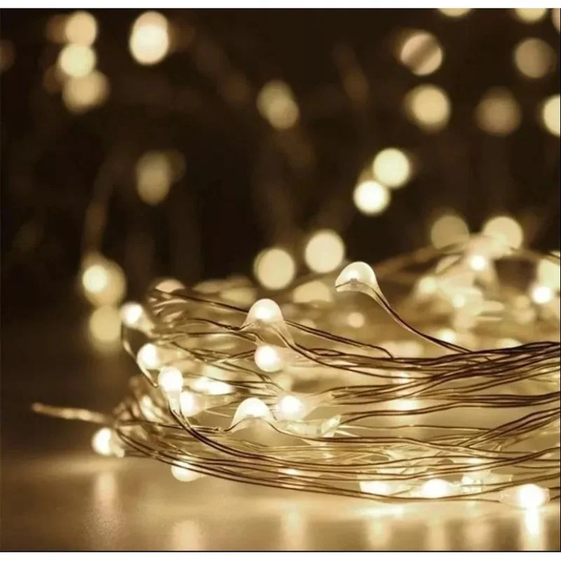LED Fairy Lights Battery Operated Copper Wire Garland String Lights Outdoor Garden Party Wedding Lights Christmas Decor