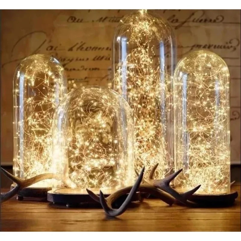 LED Fairy Lights Battery Operated Copper Wire Garland String Lights Outdoor Garden Party Wedding Lights Christmas Decor