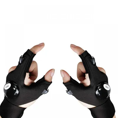 LED Fingerless Flashlight Gloves LED Fingerless Flashlight Gloves