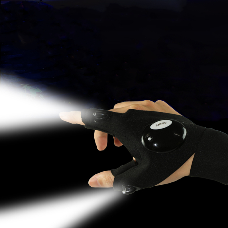 LED Fingerless Flashlight Gloves LED Fingerless Flashlight Gloves