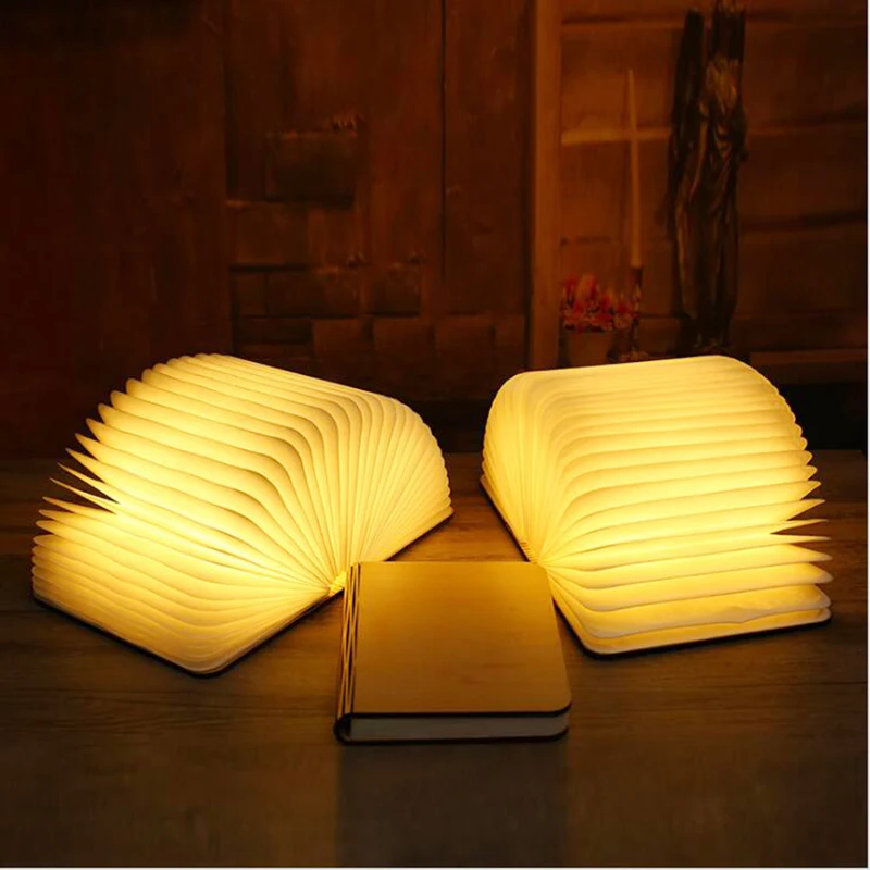 LED Foldable Book Light Creative Wooden Luminous Book for Children Kids' Birthday Holiday Christmas Gift Rechargeable LED Foldable Book Light Creative Wooden Luminous Book for Children Kids' Birthday Holiday Christmas Gift Rechargeable