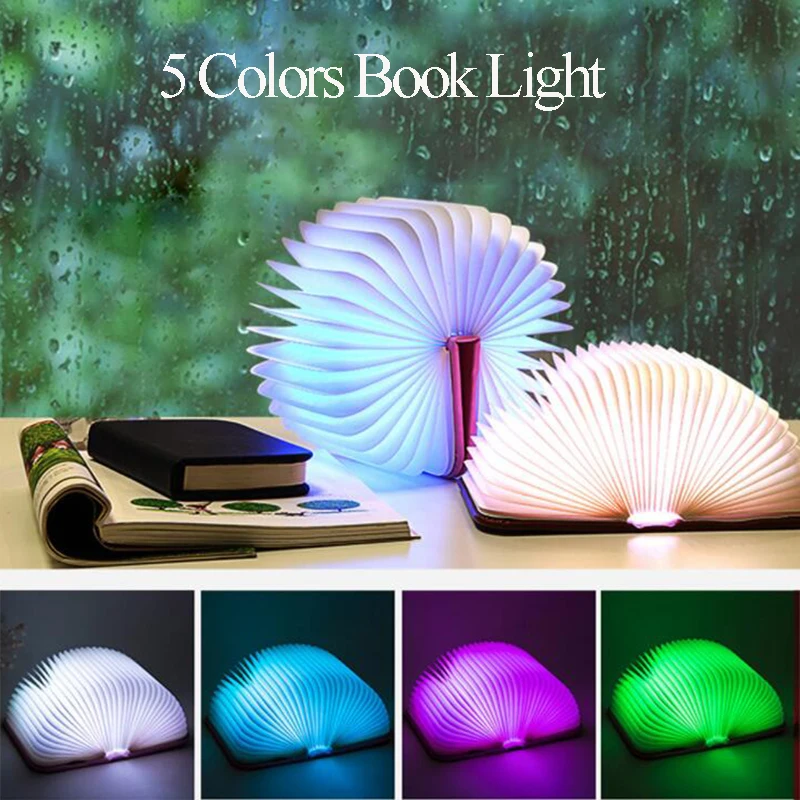 LED Foldable Book Light Creative Wooden Luminous Book for Children Kids' Birthday Holiday Christmas Gift Rechargeable LED Foldable Book Light Creative Wooden Luminous Book for Children Kids' Birthday Holiday Christmas Gift Rechargeable