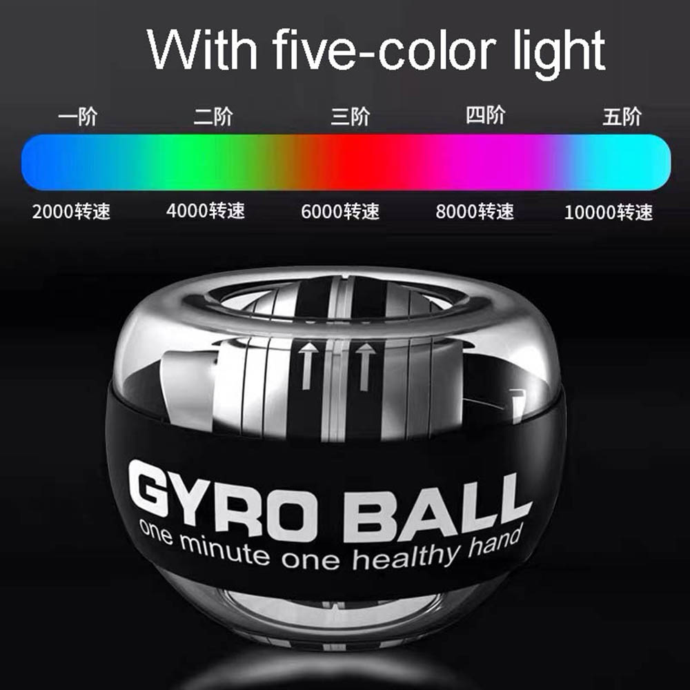 LED Gyroscopic Power Wrist Ball Self-starting Gyro ball Powerball Arm Hand Muscle Force Trainer Exercise Strengthener