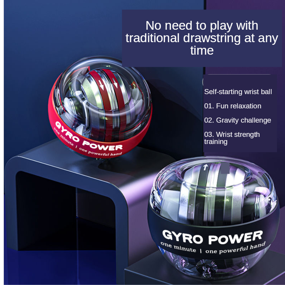 LED Gyroscopic Power Wrist Ball Self-starting Gyro ball Powerball Arm Hand Muscle Force Trainer Exercise Strengthener