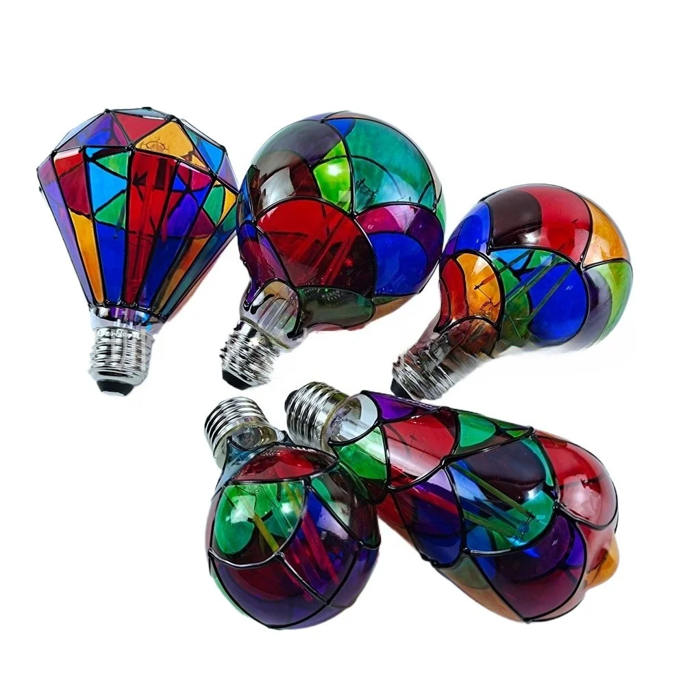 LED Hand Painted DIY Color Decorative Light Bulb 4W ST64 G80 G125 220V Christmas Ambient Light ST64 G80 G95 G125 Light LED Hand Painted DIY Color Decorative Light Bulb 4W ST64 G80 G125 220V Christmas Ambient Light ST64 G80 G95 G125 Light
