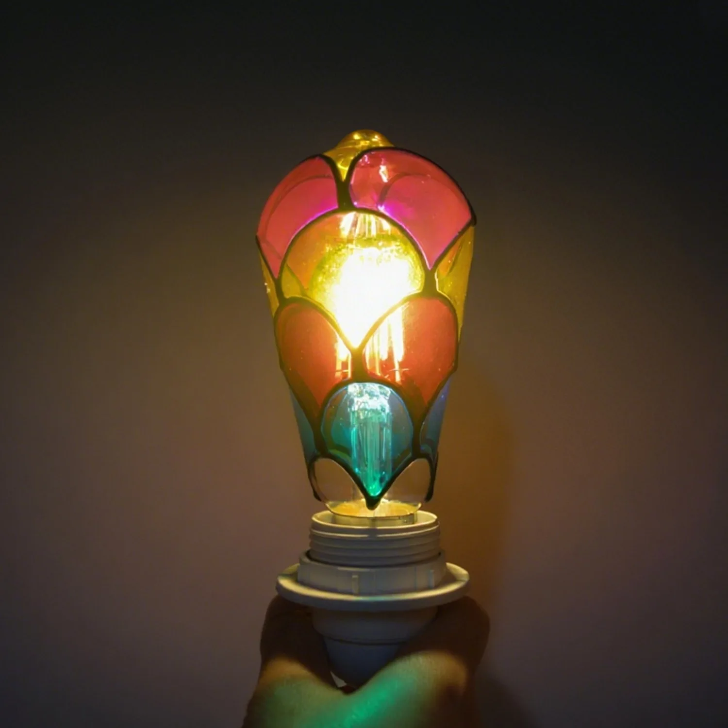 LED Hand Painted DIY Color Decorative Light Bulb 4W ST64 G80 G125 220V Christmas Ambient Light ST64 G80 G95 G125 Light
