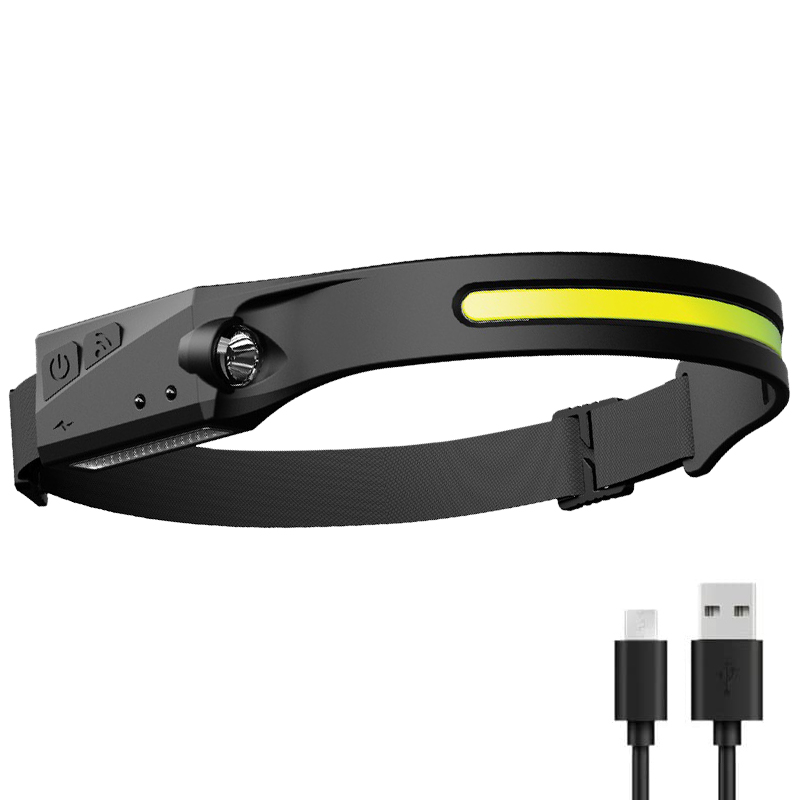 LED Headlamp Sensor Headlight With Built in Battery Head Flashlight USB Rechargeable Work Light Head Lamp Super Bright