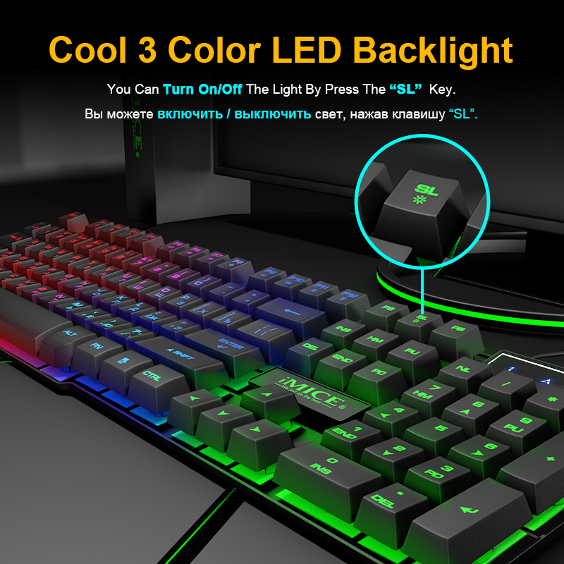 LED Keyboard Backlight Gaming Device LED Keyboard Backlight Gaming Device