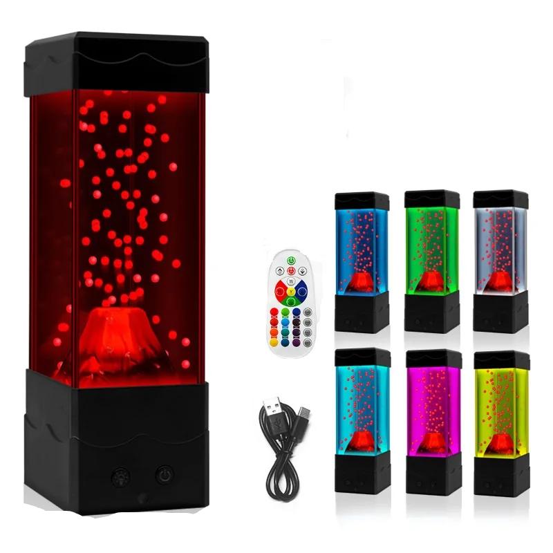 LED Lava Volcano Light Home Decoration Night Light Creative Children's Toys Desktop Decoration Lamp Boys AndGirls DIY