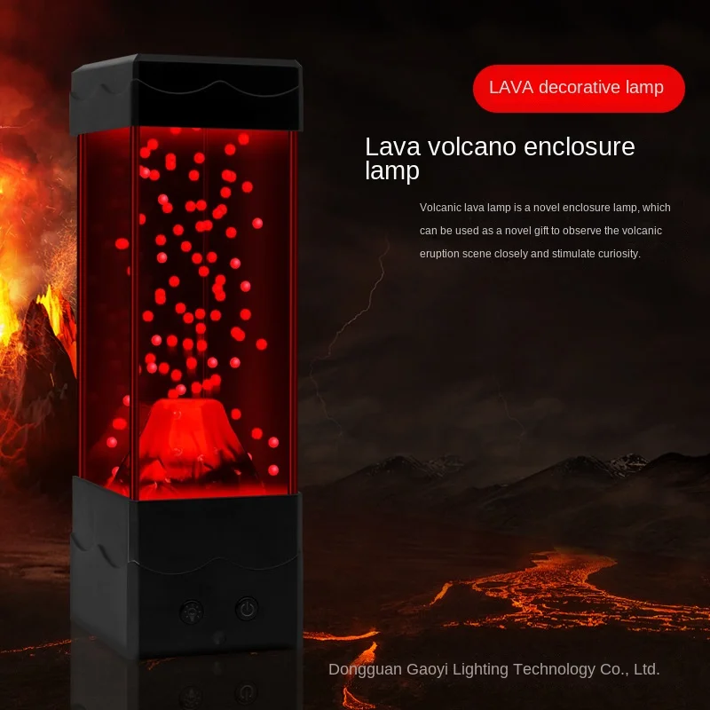 LED Lava Volcano Light Home Decoration Night Light Creative Children's Toys Desktop Decoration Lamp Boys AndGirls DIY