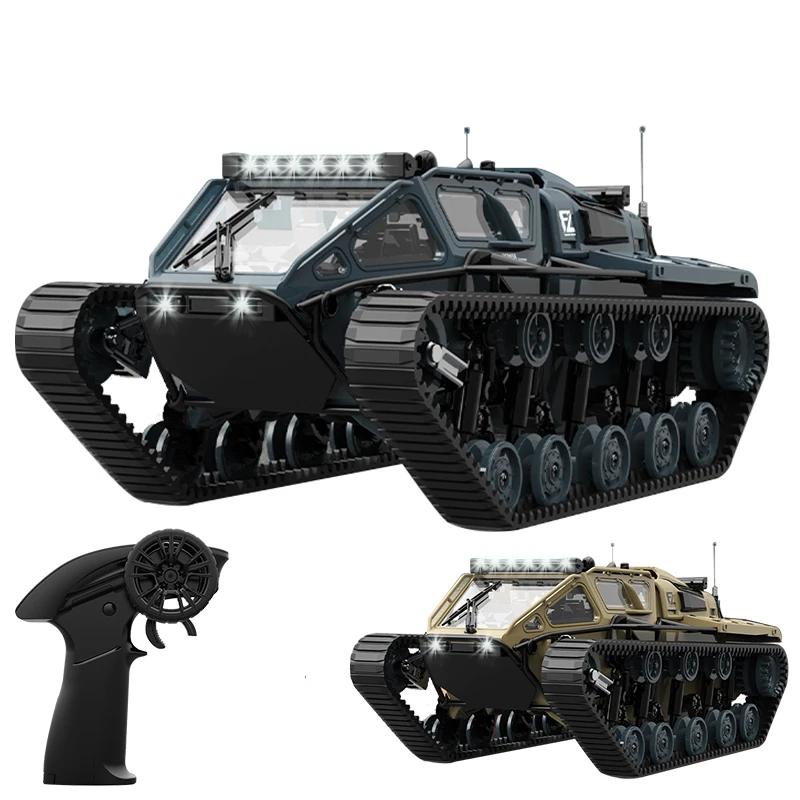 LED Light Full Scale Tracked Tank Simulation Model Toy RC Car Model Drift Remote Control Off-Road Vehicle Boy Gift