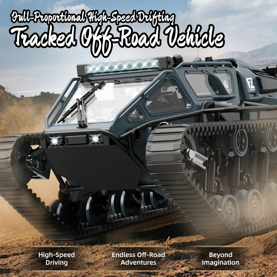 LED Light Full Scale Tracked Tank Simulation Model Toy RC Car Model Drift Remote Control Off-Road Vehicle Boy Gift LED Light Full Scale Tracked Tank Simulation Model Toy RC Car Model Drift Remote Control Off-Road Vehicle Boy Gift
