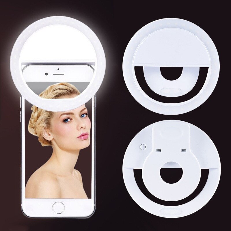 LED Light Ring with USB Phone Charger Selfie Light Compatible All Phones LED Light Ring with USB Phone Charger Selfie Light Compatible All Phones