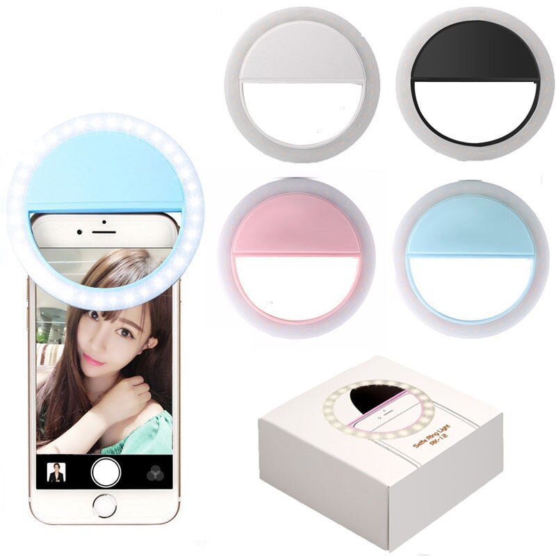 LED Light Ring with USB Phone Charger Selfie Light Compatible All Phones