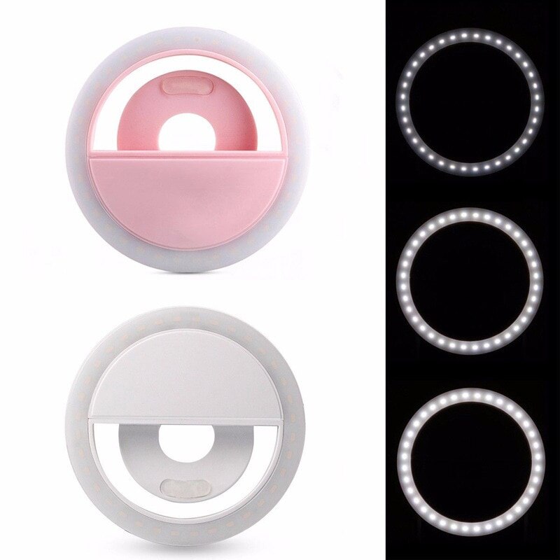 LED Light Ring with USB Phone Charger Selfie Light Compatible All Phones