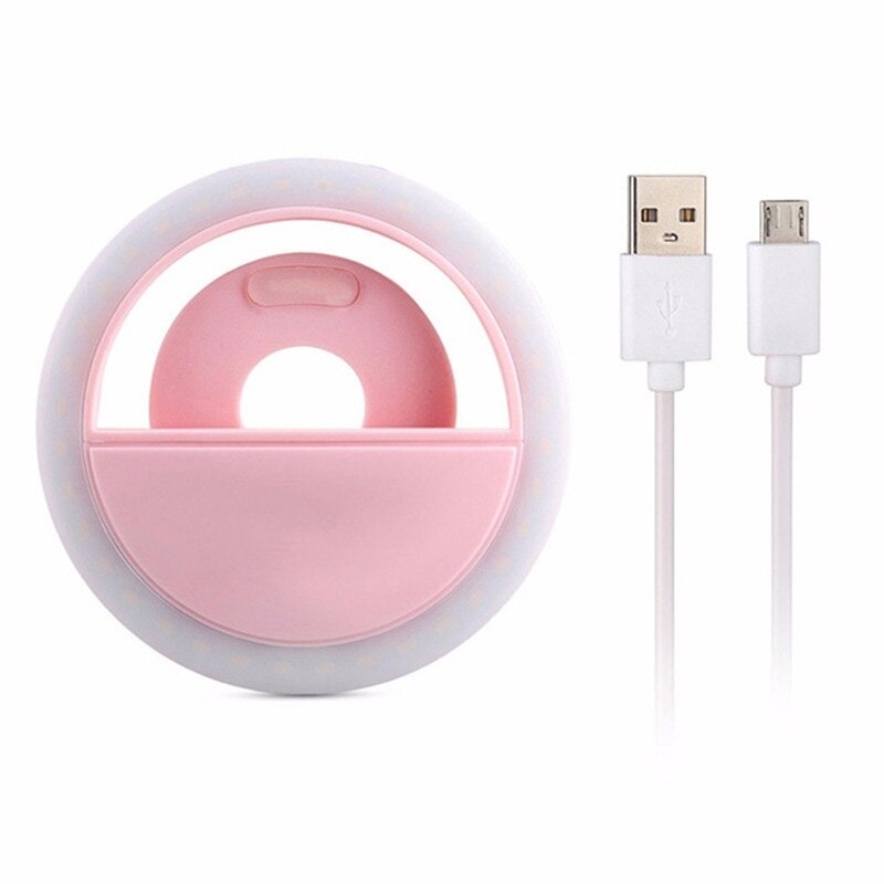 LED Light Ring with USB Phone Charger Selfie Light Compatible All Phones