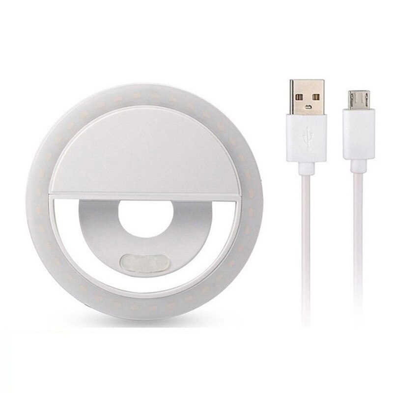 LED Light Ring with USB Phone Charger Selfie Light Compatible All Phones