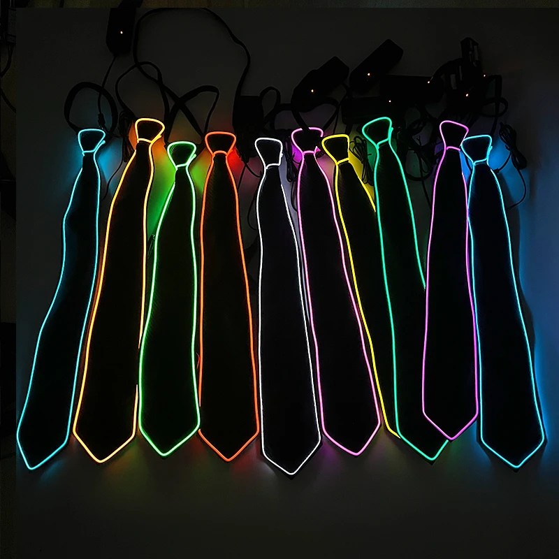 LED Light Up Neckties Luminous colorful Tie Adjustable Flashing LED Light Up Tie for Bar party Stage Show festival LED Light Up Neckties Luminous colorful Tie Adjustable Flashing LED Light Up Tie for Bar party Stage Show festival