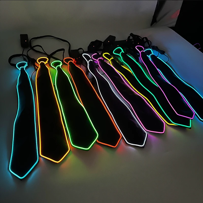 LED Light Up Neckties Luminous colorful Tie Adjustable Flashing LED Light Up Tie for Bar party Stage Show festival LED Light Up Neckties Luminous colorful Tie Adjustable Flashing LED Light Up Tie for Bar party Stage Show festival