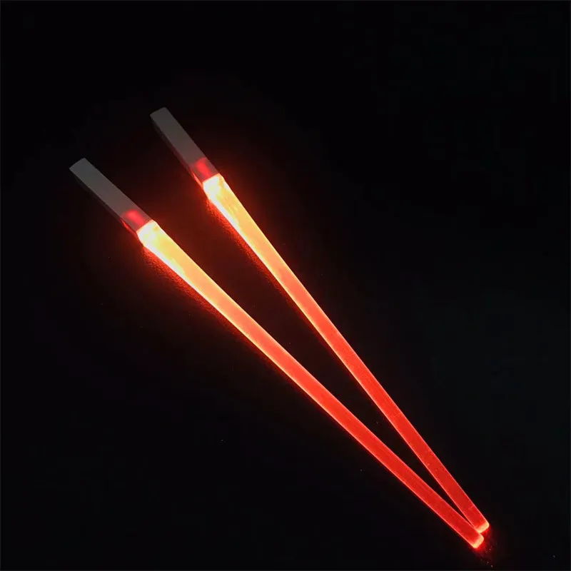 LED Lightsaber Chopsticks Reusable Kitchen Light Up LED Chopstick Creative Glowing Chopsticks Hotel Restaurant Tableware