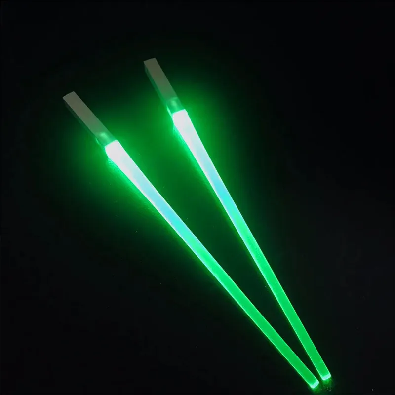 LED Lightsaber Chopsticks Reusable Kitchen Light Up LED Chopstick Creative Glowing Chopsticks Hotel Restaurant Tableware