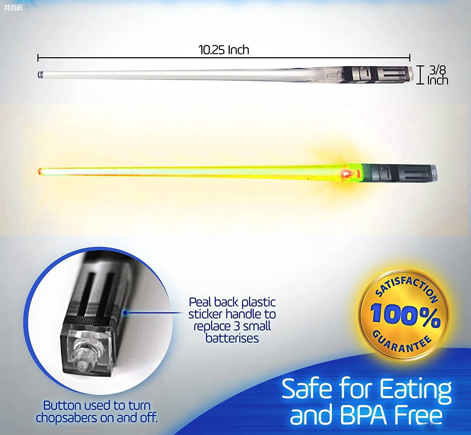 LED Lightsaber Chopsticks Reusable Kitchen Light Up LED Chopstick Creative Glowing Chopsticks Hotel Restaurant Tableware