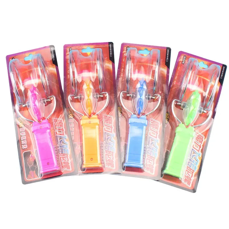 Led Magic Magnetic Orbit Spinning Top Toy Creative Hand Cranked Color Luminous Colorful Gyroscope Rotating Handle Child