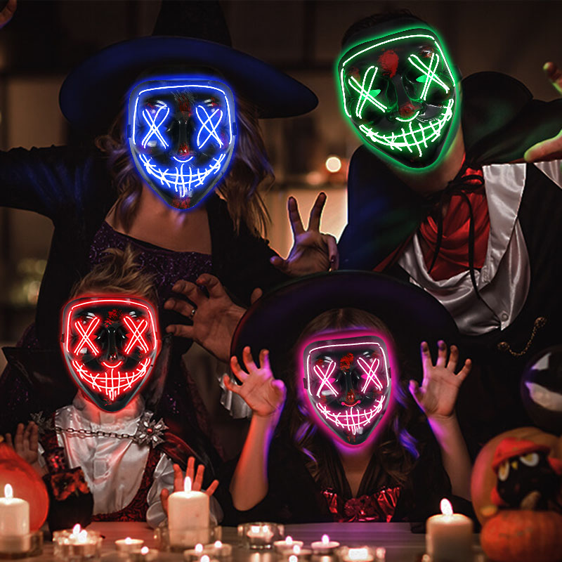 LED Mask Halloween Party Prop