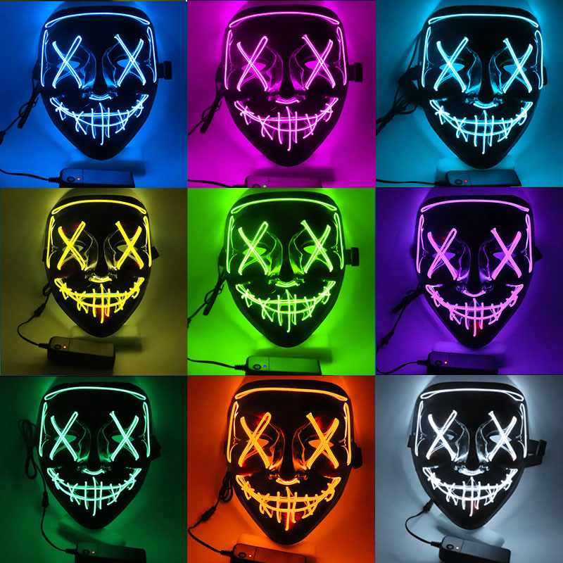 LED Mask Halloween Party Prop