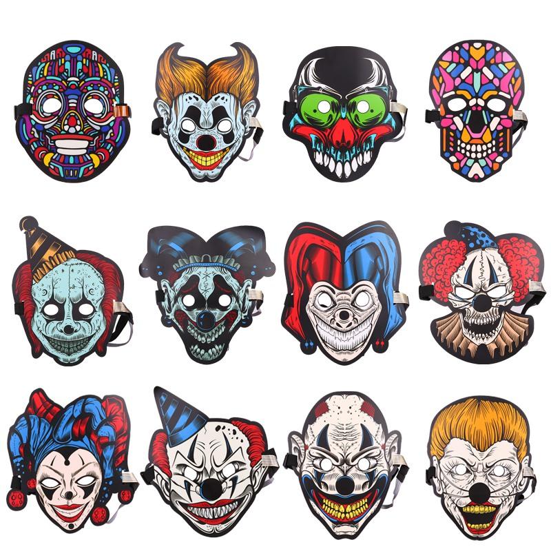 LED Mask Sound Reactive Clown Halloween Costume LED Mask Sound Reactive Clown Halloween Costume