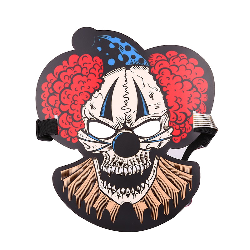 LED Mask Sound Reactive Clown Halloween Costume
