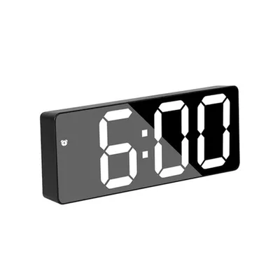 LED Mirror Table Clock Digital Alarm Snooze Display Time Desktop Electronic Table clocks Desktop clock