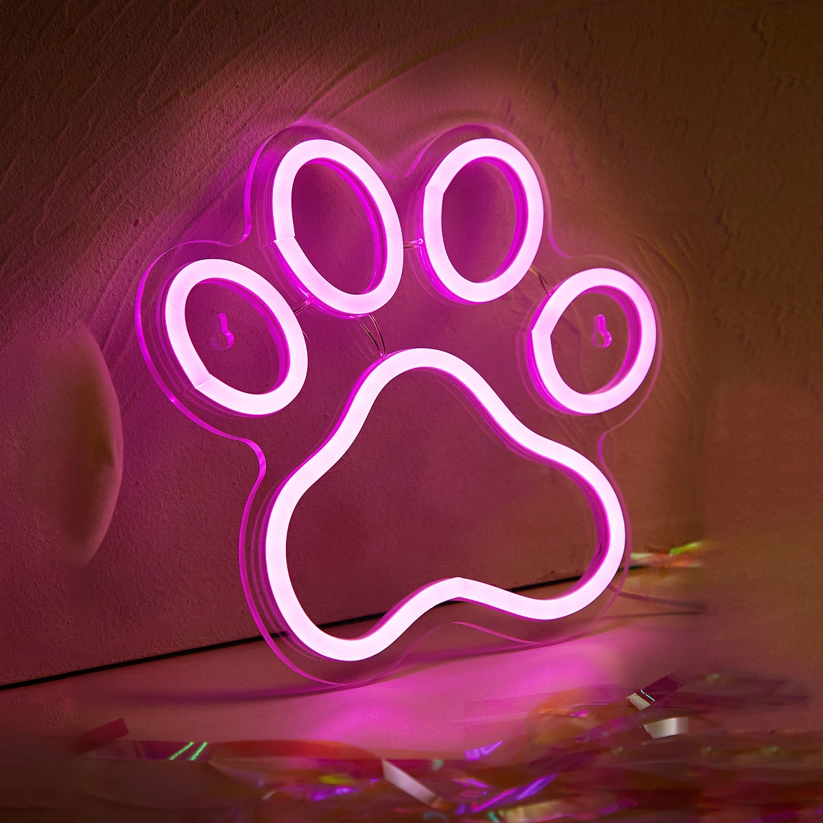 LED Neon Paw USB Powered Neon Signs Night Light 3D Wall Art & Game Room Bedroom Living Room Decor Lamp Signs LED Neon Paw USB Powered Neon Signs Night Light 3D Wall Art & Game Room Bedroom Living Room Decor Lamp Signs