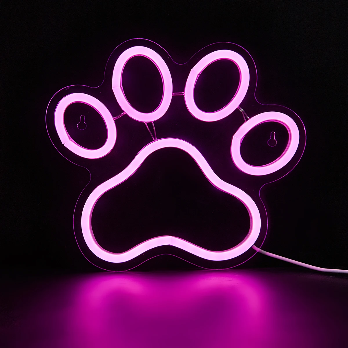 LED Neon Paw USB Powered Neon Signs Night Light 3D Wall Art & Game Room Bedroom Living Room Decor Lamp Signs LED Neon Paw USB Powered Neon Signs Night Light 3D Wall Art & Game Room Bedroom Living Room Decor Lamp Signs