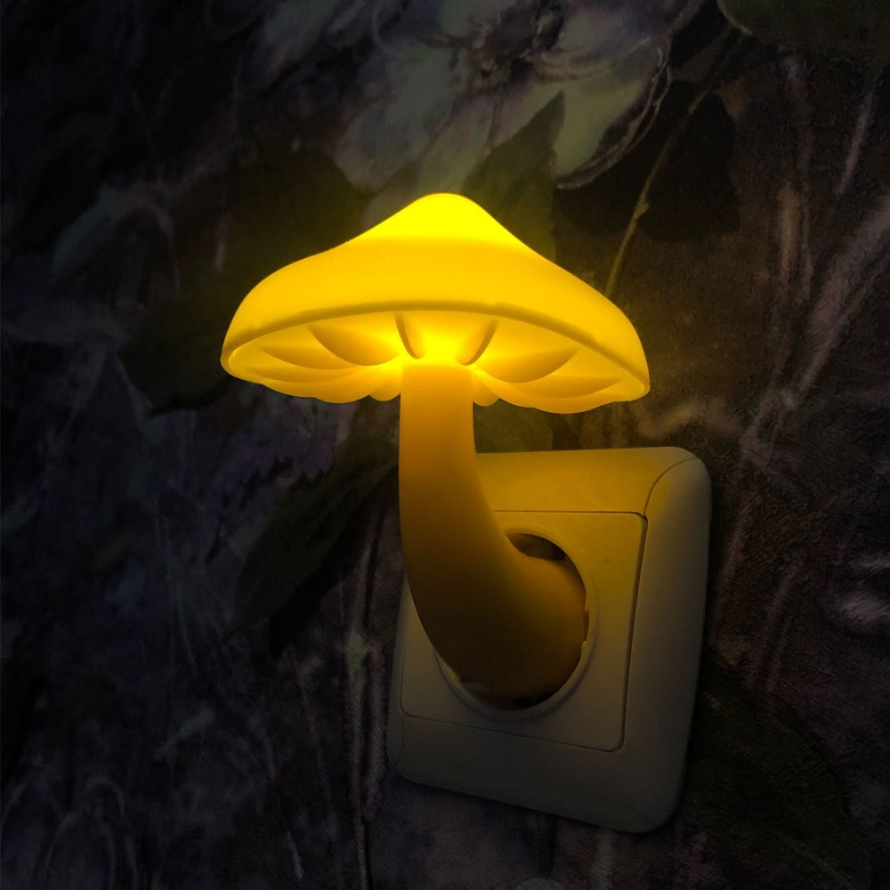 LED Night Light Mushroom Wall Lamp