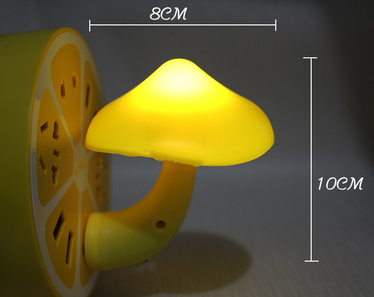LED Night Light Mushroom Wall Lamp