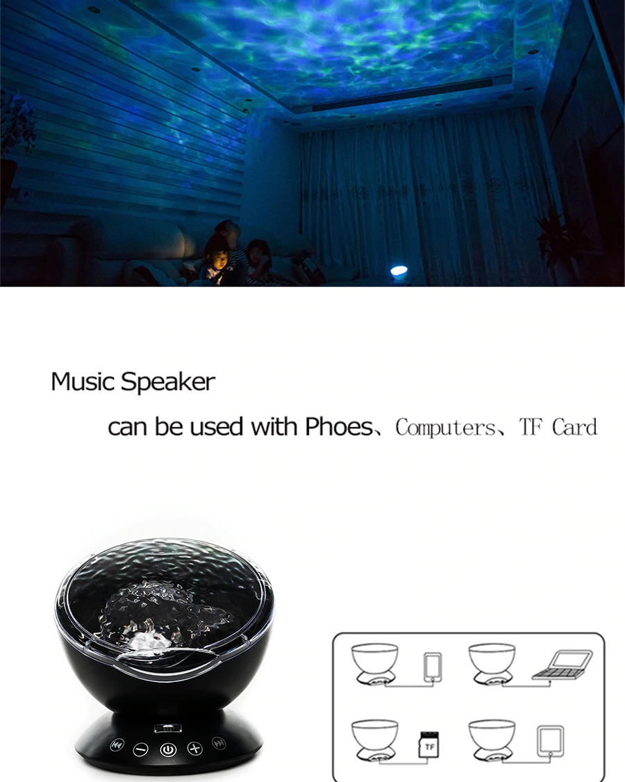LED Ocean Wave Projector Speaker LED Ocean Wave Projector Speaker