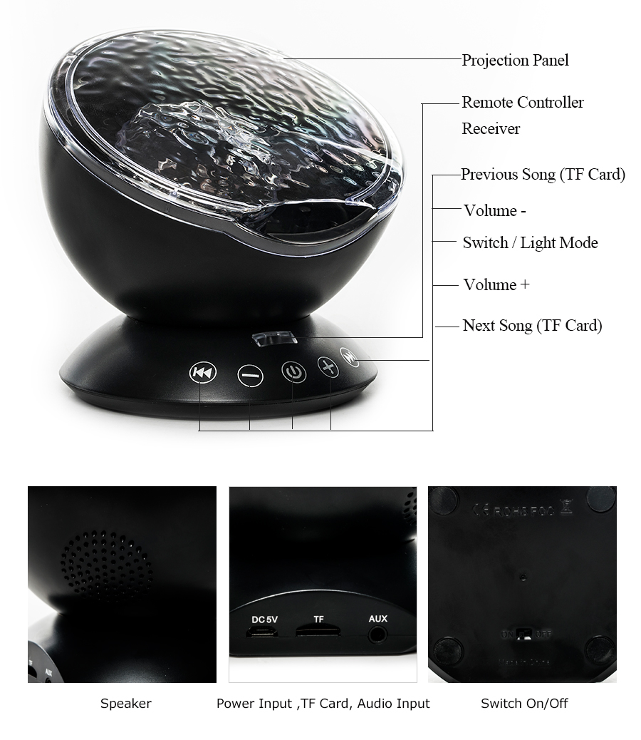 LED Ocean Wave Projector Speaker LED Ocean Wave Projector Speaker