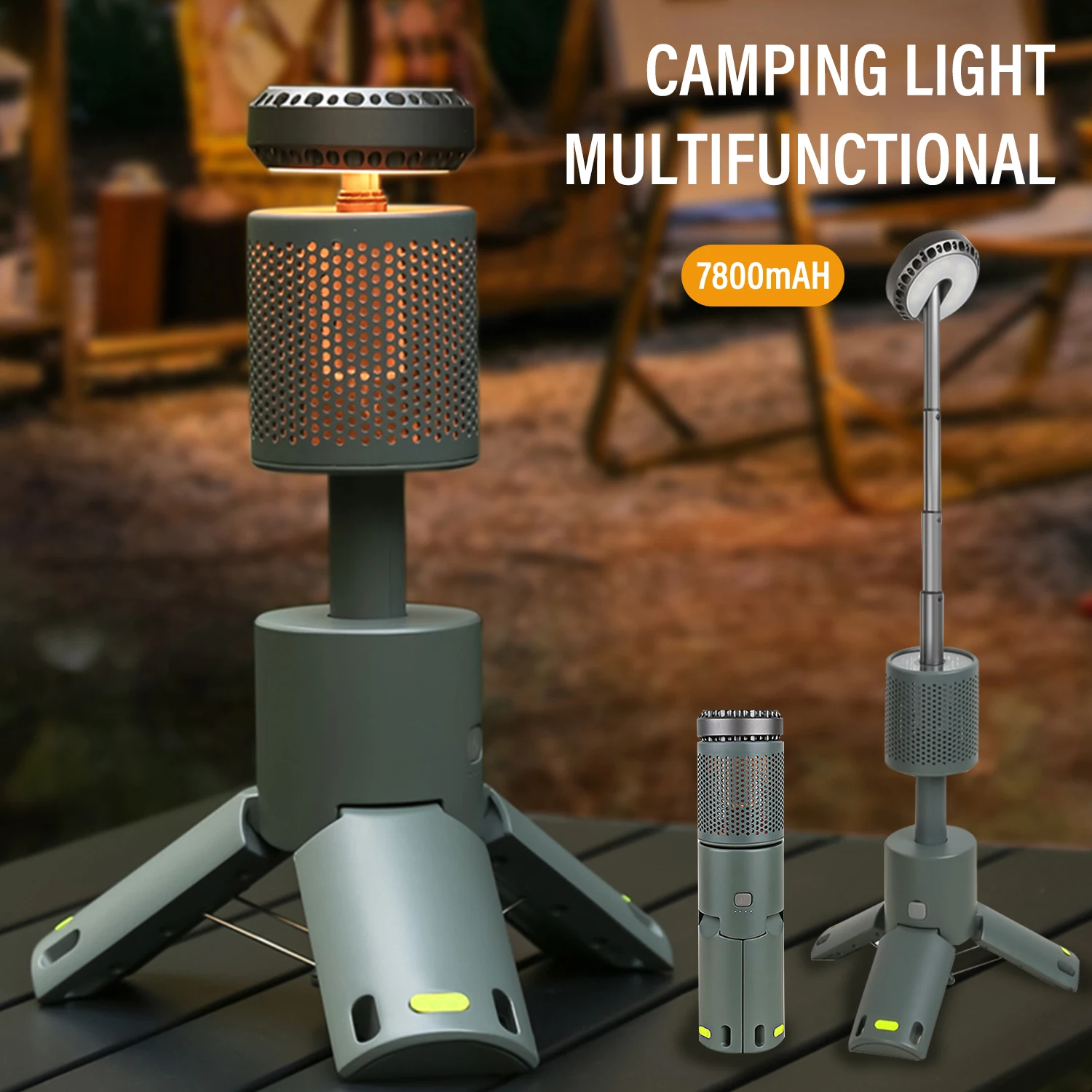 LED Outdoor Camping Lantern UBS Rechargeable Adjustable Color Temperature Outdoor Portable Lantern IP65 Waterproof