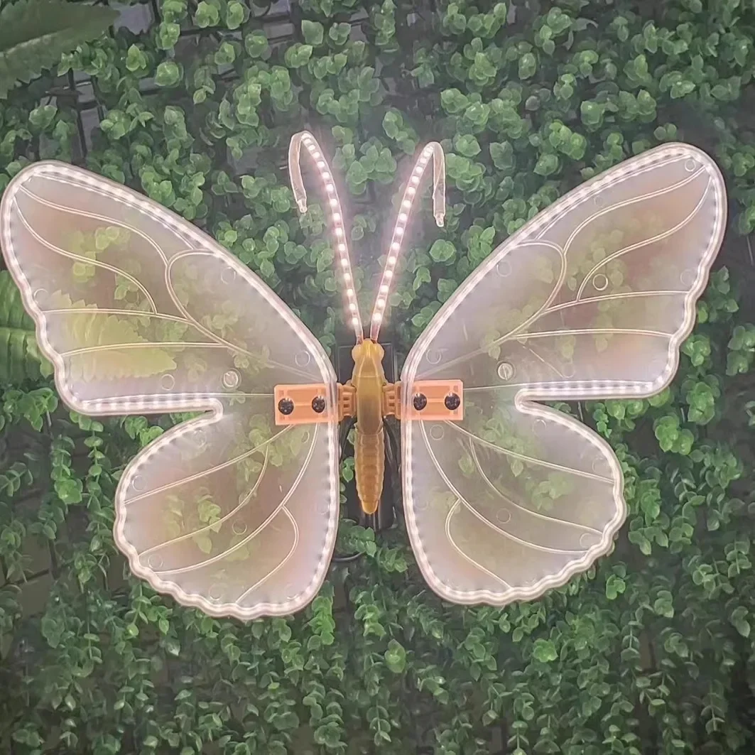 LED Outdoor Simulation Dynamic Static Butterfly Lights Holiday Party Home Christmas Decorations LED Outdoor Simulation Dynamic Static Butterfly Lights Holiday Party Home Christmas Decorations